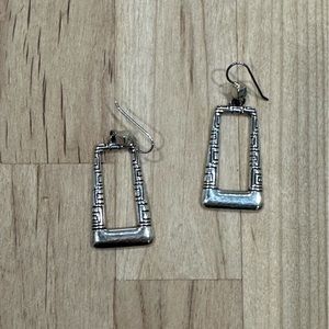 Brighton Vintage Silver French Wire Earrings